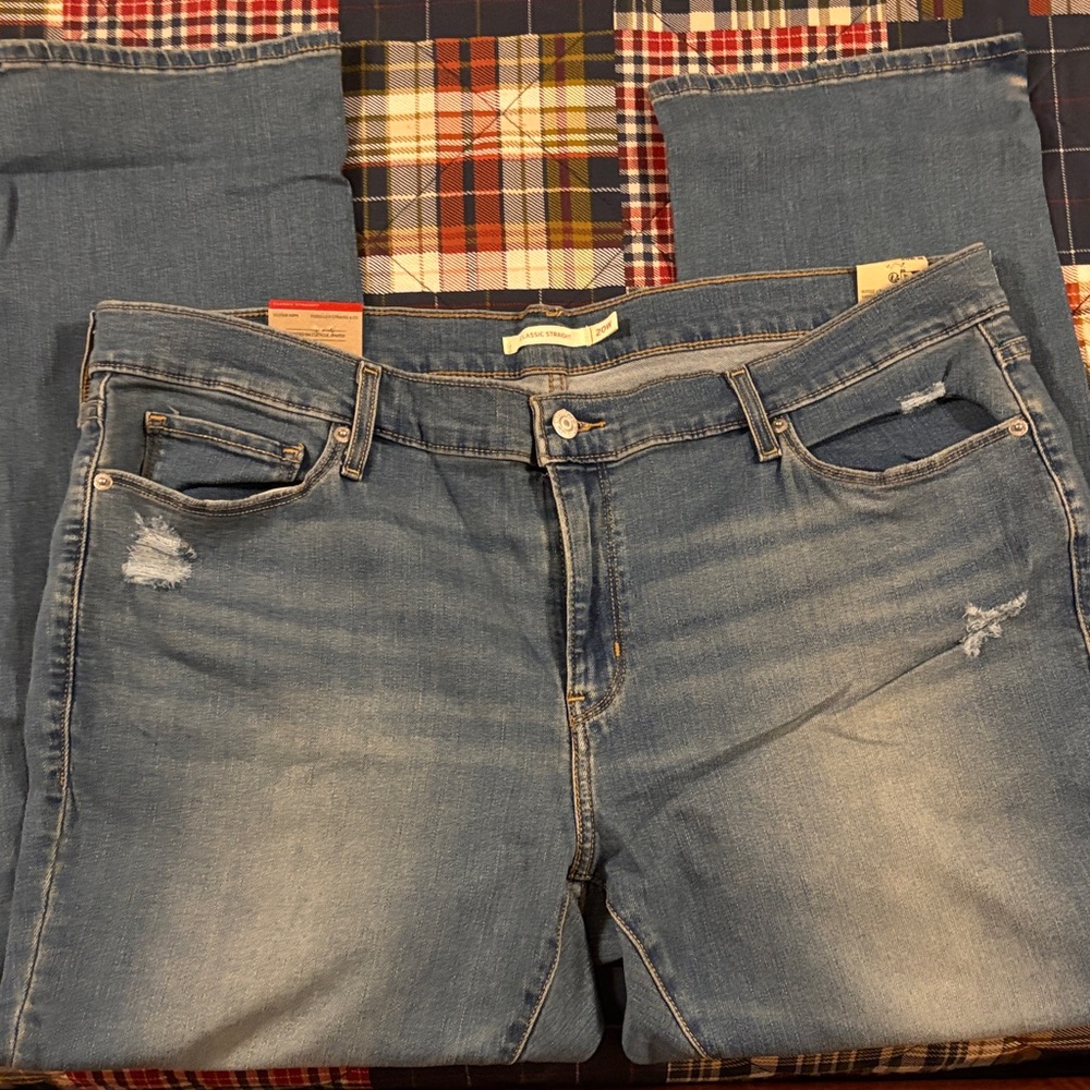 Levi's Women's Light Blue Straight Leg Jeans - Picture 2 of 10